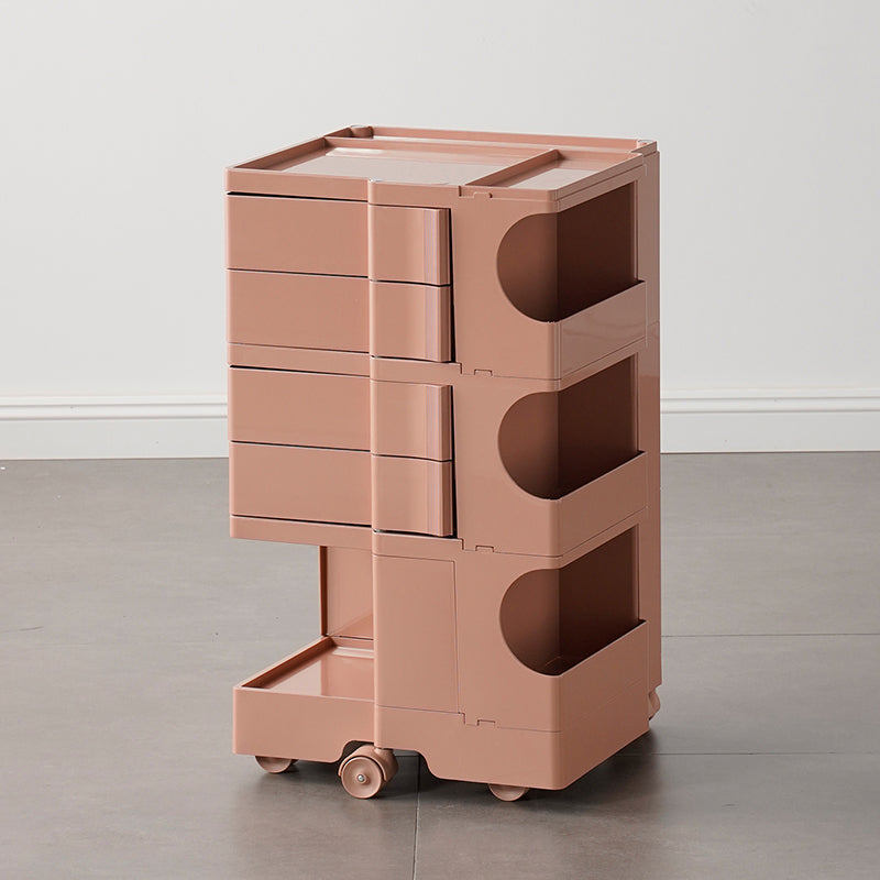 Comodino di metallo contemporaneo da 18 "comodini da tavolo ad ampio accento con cassetti