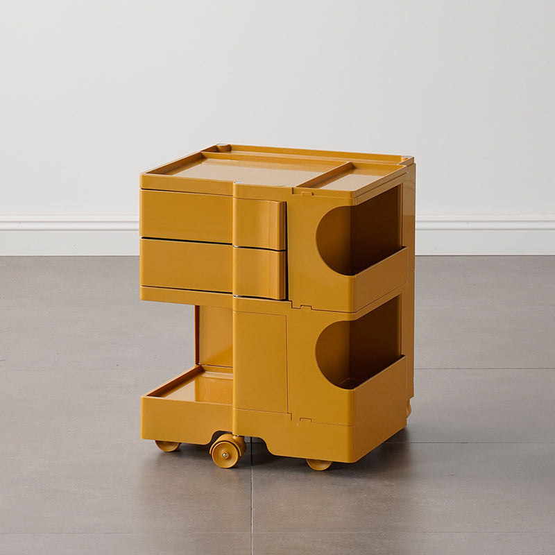 Comodino di metallo contemporaneo da 18 "comodini da tavolo ad ampio accento con cassetti