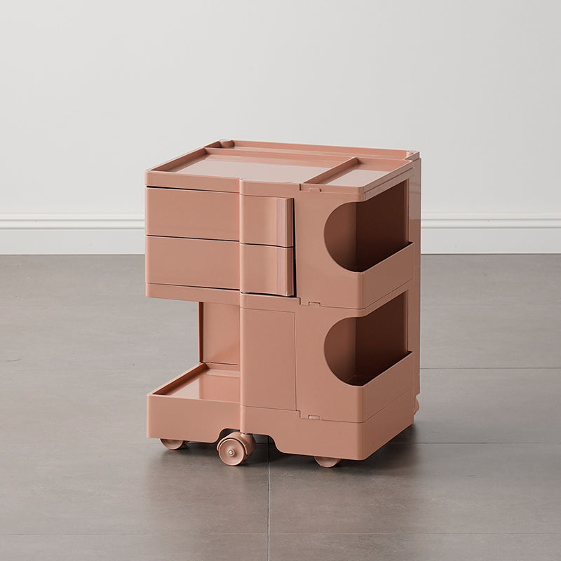 Comodino di metallo contemporaneo da 18 "comodini da tavolo ad ampio accento con cassetti