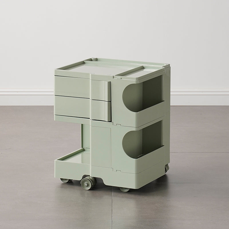 Comodino di metallo contemporaneo da 18 "comodini da tavolo ad ampio accento con cassetti