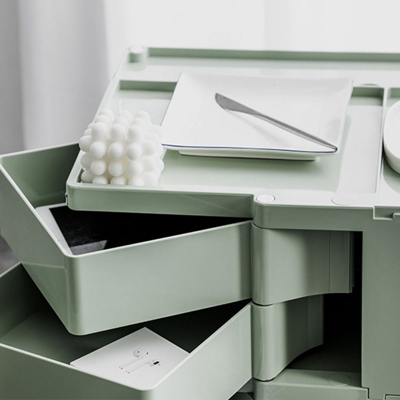 Comodino di metallo contemporaneo da 18 "comodini da tavolo ad ampio accento con cassetti