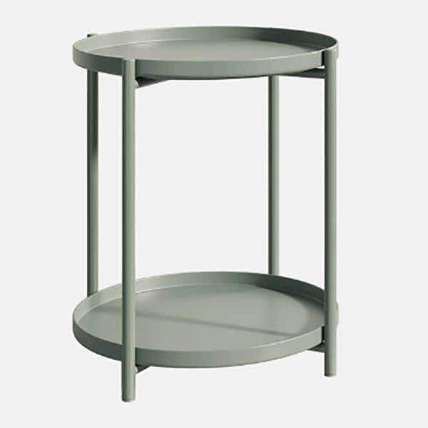 Noordse ronde lade Top Night Table 20 "Tall Metal metalen vierveter nachtkastje