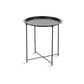 Nordic Round Tray Top Night Table 20" Tall Metal Four-Leg Nightstand