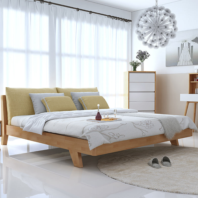 Contemporary Wood Panel Standard Bed with Rectangular Headboard Clearhalo 'Bedroom Furniture' 'Beds' 'furn' 'furn_beds' 'Furniture' 5453347