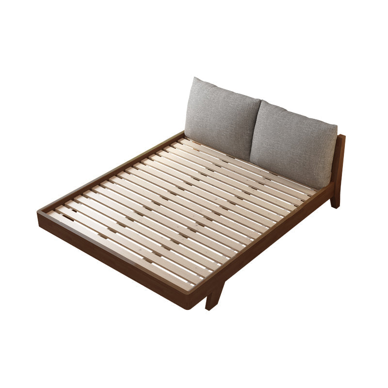 Contemporary Wood Panel Standard Bed with Rectangular Headboard Brown Single Bed Clearhalo 'Bedroom Furniture' 'Beds' 'furn' 'furn_beds' 'Furniture' 5453360