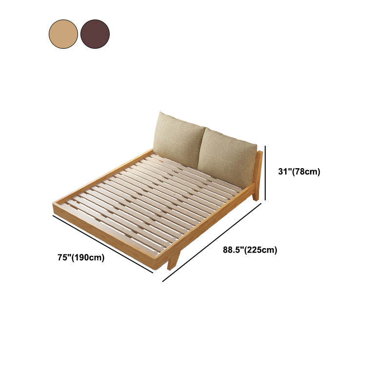 Contemporary Wood Panel Standard Bed with Rectangular Headboard Clearhalo 'Bedroom Furniture' 'Beds' 'furn' 'furn_beds' 'Furniture' 5453362