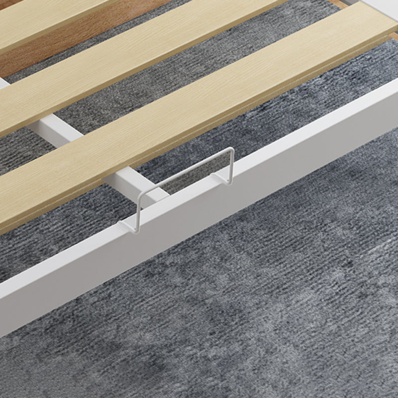 Contemporary Metal Platform Bed Panel Frame with Upholstered Headboard Clearhalo 'Bedroom Furniture' 'Beds' 'furn' 'furn_beds' 'Furniture' 5453370