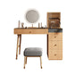 Scandinavian Makeup Vanity Table with Mirror and Stool for Bedroom
