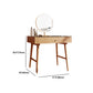 Scandinavian Makeup Vanity Table with Mirror and Stool for Bedroom