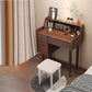 Traditional Wooden Makeup Vanity Table with Stool for Bedroom
