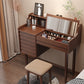 Traditional Wooden Makeup Vanity Table with Stool for Bedroom