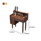 Traditional Wooden Makeup Vanity Table with Stool for Bedroom
