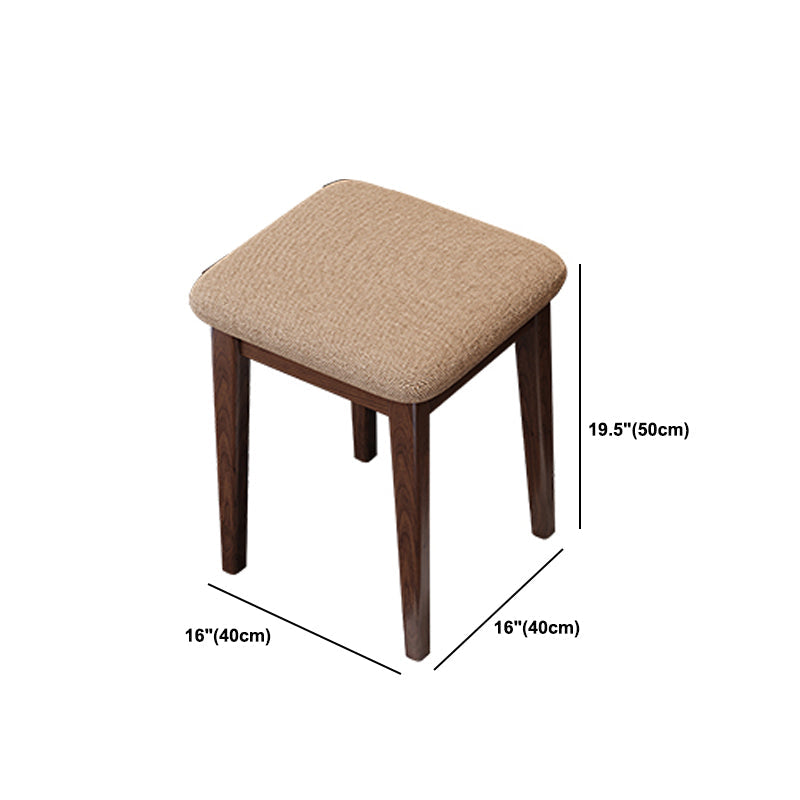 Tavolo da vanità tradizionale per il trucco in legno con sgabello per camera da letto