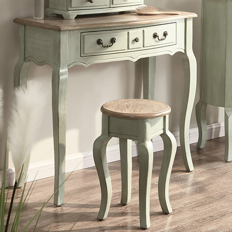 Tabouret maréptable victorien avec miroir et tiroirs pour chambre à coucher