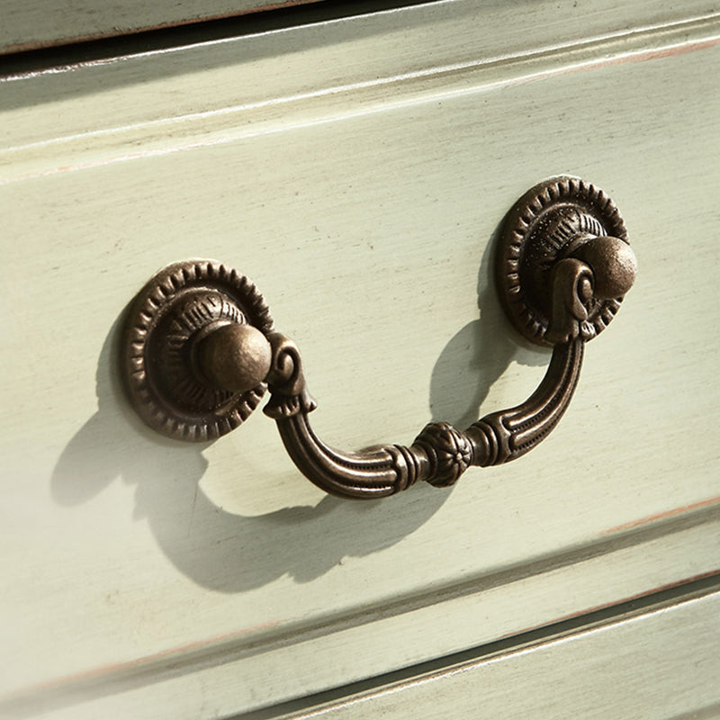 Tabouret maréptable victorien avec miroir et tiroirs pour chambre à coucher