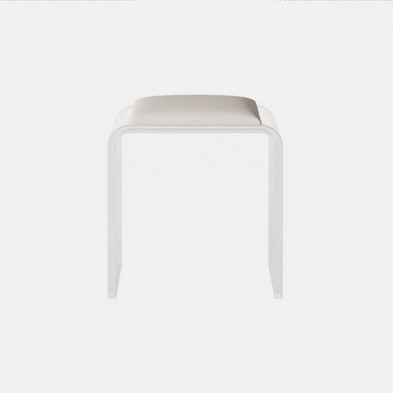 White Make-up Vanity with 2 Drawers and Stool for Bedroom 31.5" High Vanity Stool None Clearhalo 'Bedroom Furniture' 'furn' 'furn_makeup_vanities' 'Furniture' 'Makeup Vanities' 'makeup_vanities' 5453490