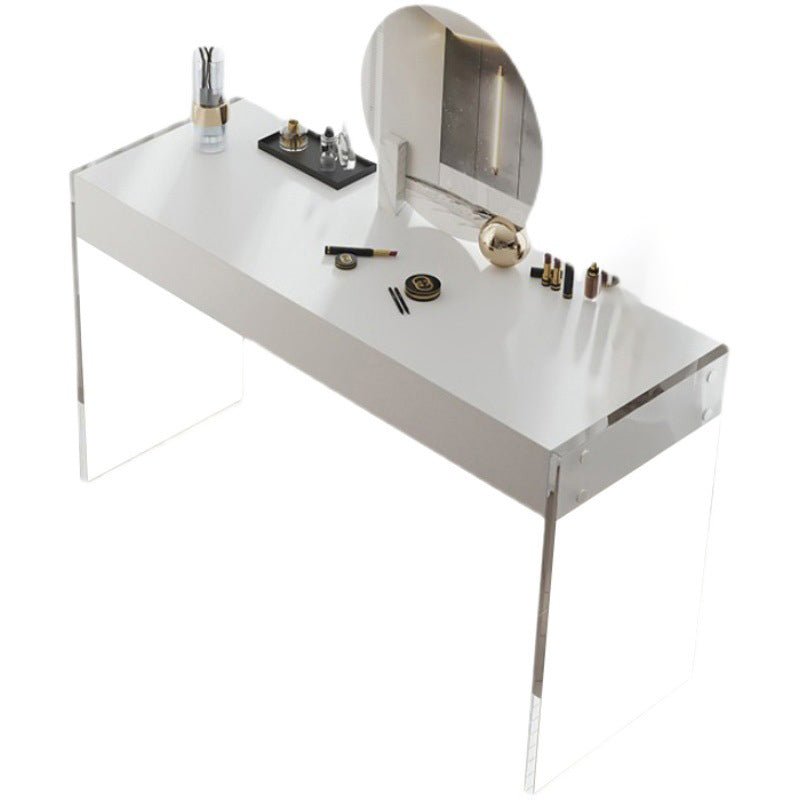 White Slate Top Make-up Vanity with Drawer for Bedroom 29.5" Makeup Vanity & Mirror 47"L x 18"W x 30"H Unavailable Clearhalo 'Bedroom Furniture' 'furn' 'furn_makeup_vanities' 'Furniture' 'Makeup Vanities' 'makeup_vanities' 5453600