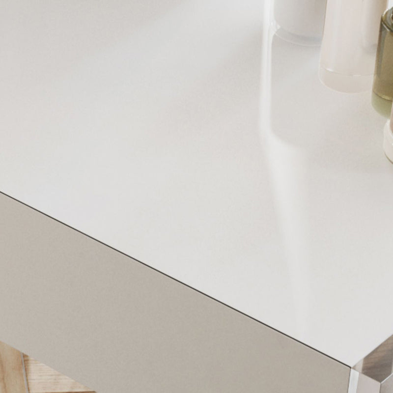 White Slate Top Make-up Vanity with Drawer for Bedroom 29.5" Clearhalo 'Bedroom Furniture' 'furn' 'furn_makeup_vanities' 'Furniture' 'Makeup Vanities' 'makeup_vanities' 5453602