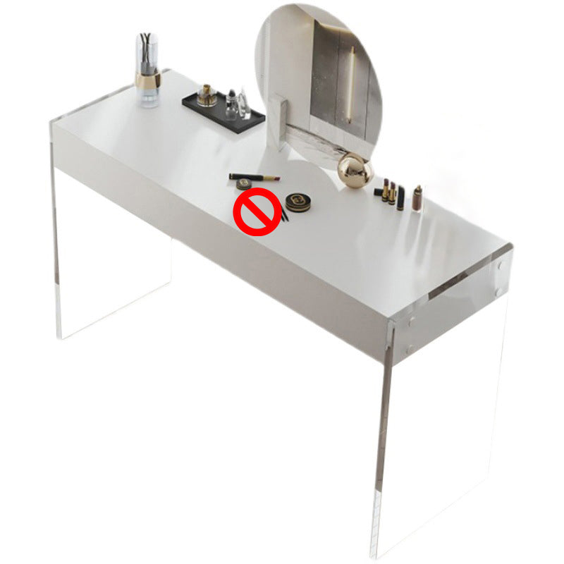 White Slate Top Make-up Vanity with Drawer for Bedroom 29.5" Clearhalo 'Bedroom Furniture' 'furn' 'furn_makeup_vanities' 'Furniture' 'Makeup Vanities' 'makeup_vanities' 5453614