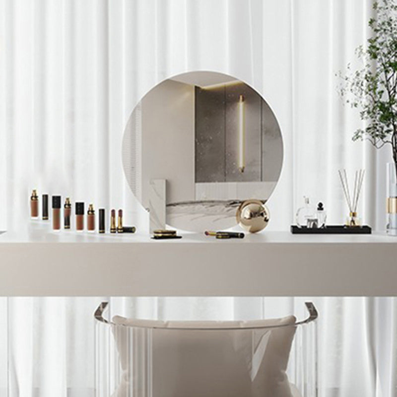 White Slate Top Make-up Vanity with Drawer for Bedroom 29.5" Clearhalo 'Bedroom Furniture' 'furn' 'furn_makeup_vanities' 'Furniture' 'Makeup Vanities' 'makeup_vanities' 5453615