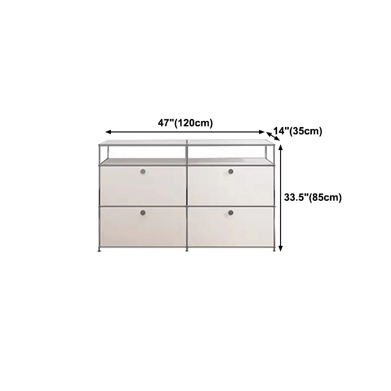 Buffet contemporain buffet en acier inoxydable pour le salon