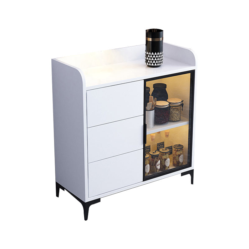 Sideboard in legno ingegnerizzato in stile glam con cassetti e conservazione