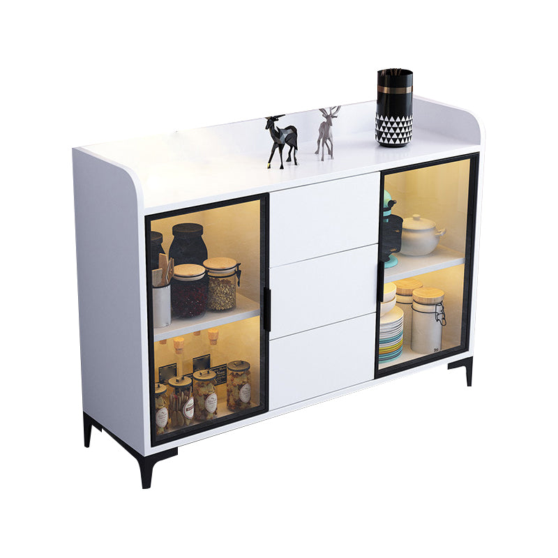 Sideboard in legno ingegnerizzato in stile glam con cassetti e conservazione