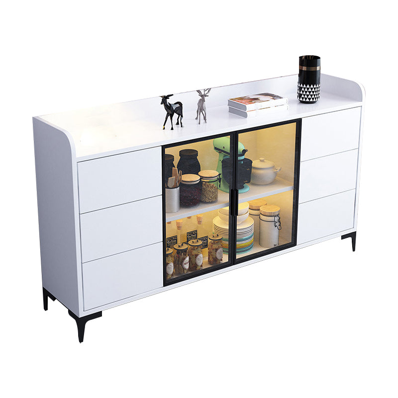 Sideboard in legno ingegnerizzato in stile glam con cassetti e conservazione