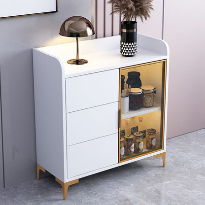 Sideboard in legno ingegnerizzato in stile glam con cassetti e conservazione