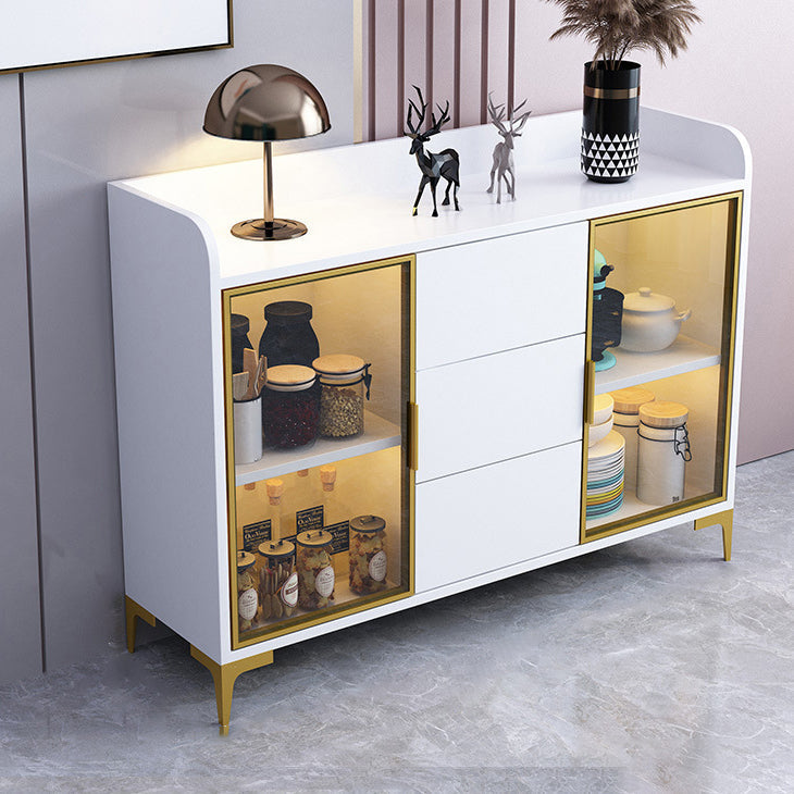 Sideboard in legno ingegnerizzato in stile glam con cassetti e conservazione