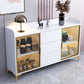 Sideboard in legno ingegnerizzato in stile glam con cassetti e conservazione