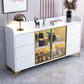 Sideboard in legno ingegnerizzato in stile glam con cassetti e conservazione