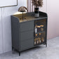 Sideboard in legno ingegnerizzato in stile glam con cassetti e conservazione