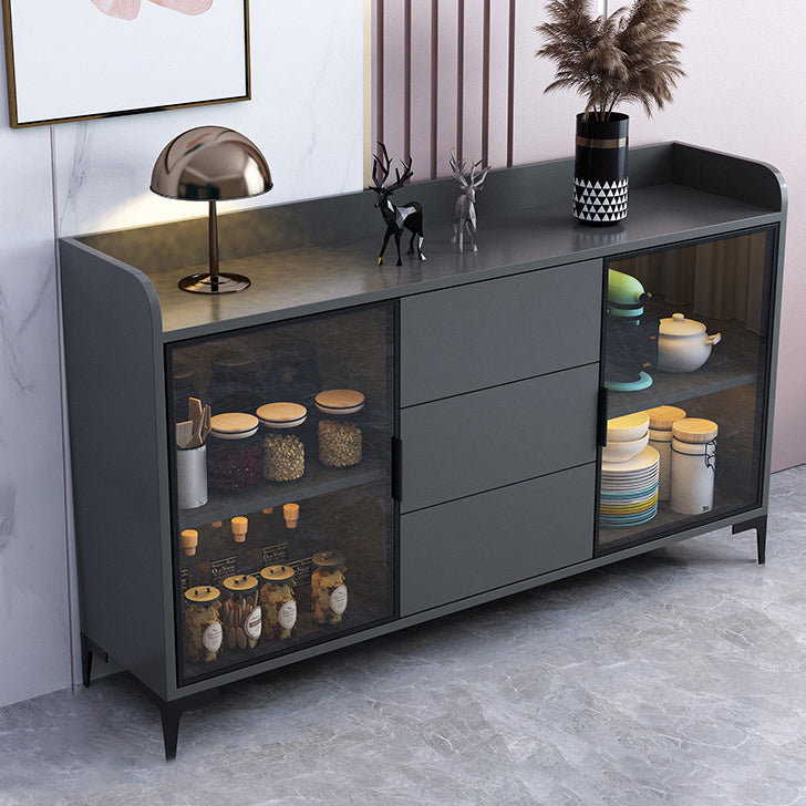 Sideboard in legno ingegnerizzato in stile glam con cassetti e conservazione