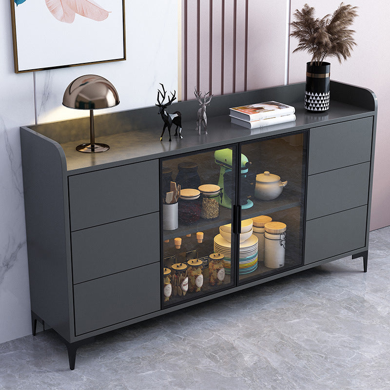 Sideboard in legno ingegnerizzato in stile glam con cassetti e conservazione