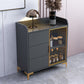 Sideboard in legno ingegnerizzato in stile glam con cassetti e conservazione