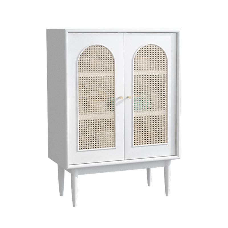 15.75"W Sideboard Contemporary Style Solid Wood Dining Server for Living Room Kitchen 30"L x 16"W x 43"H White Wicker & Rattan Clearhalo 'buffet_sideboard' 'Buffets & Sideboards' 'furn' 'furn_buffet_sideboard' 'Furniture' 'Kitchen & Dining Furniture' 5453842