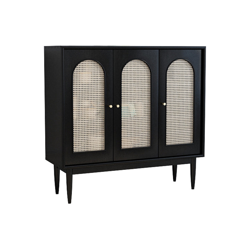 15.75"W Sideboard Contemporary Style Solid Wood Dining Server for Living Room Kitchen 47"L x 16"W x 43"H Black Wicker & Rattan Clearhalo 'buffet_sideboard' 'Buffets & Sideboards' 'furn' 'furn_buffet_sideboard' 'Furniture' 'Kitchen & Dining Furniture' 5453854