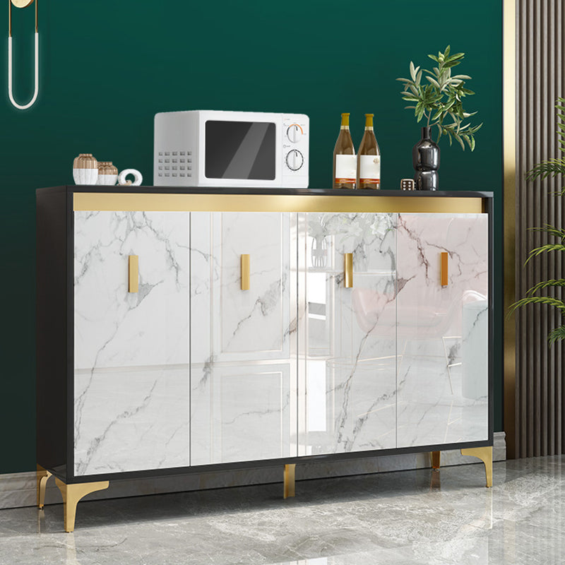Glam Engineered Wood Sideboard Kitchen Dining Room Sideboard Clearhalo 'buffet_sideboard' 'Buffets & Sideboards' 'furn' 'furn_buffet_sideboard' 'Furniture' 'Kitchen & Dining Furniture' 5453861