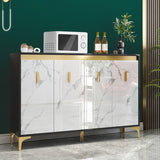 Glam Engineered Wood Sideboard Kitchen Dining Room Sideboard Clearhalo 'buffet_sideboard' 'Buffets & Sideboards' 'furn' 'furn_buffet_sideboard' 'Furniture' 'Kitchen & Dining Furniture' 5453861