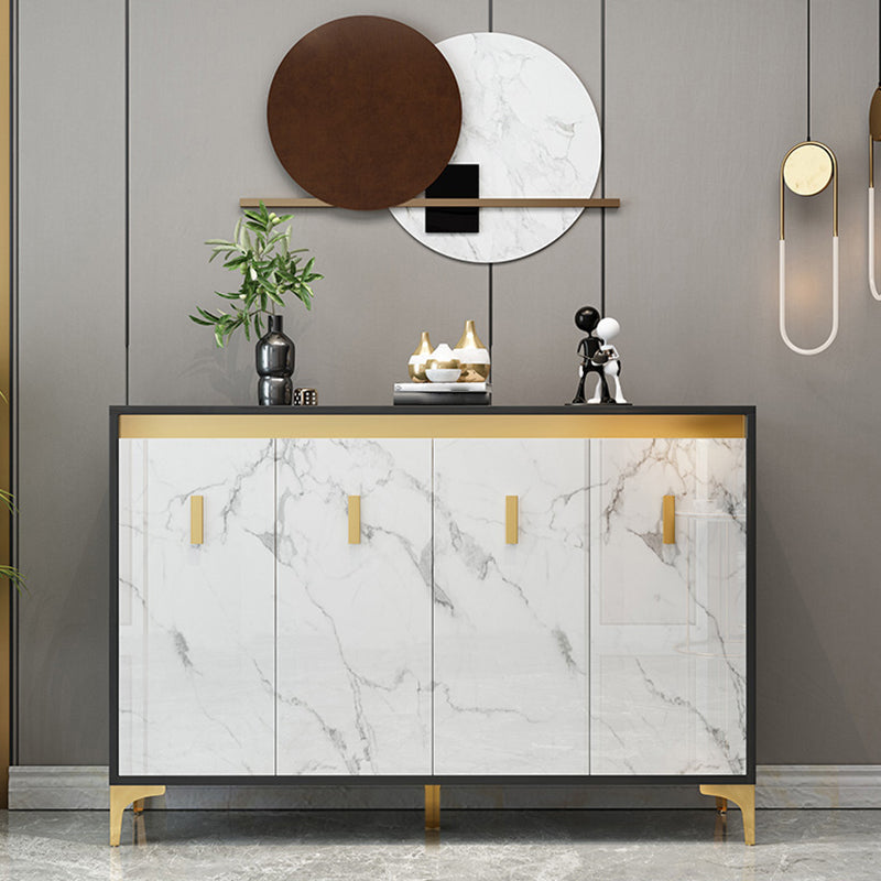 Glam Engineered Wood Sideboard Kitchen Dining Room Sideboard Clearhalo 'buffet_sideboard' 'Buffets & Sideboards' 'furn' 'furn_buffet_sideboard' 'Furniture' 'Kitchen & Dining Furniture' 5453868