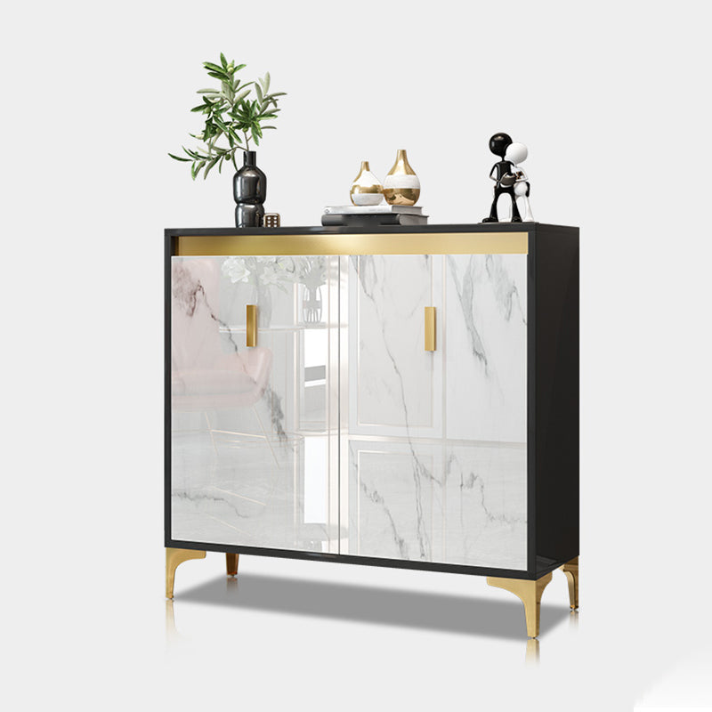 Glam Engineered Wood Sideboard Kitchen Dining Room Sideboard Clearhalo 'buffet_sideboard' 'Buffets & Sideboards' 'furn' 'furn_buffet_sideboard' 'Furniture' 'Kitchen & Dining Furniture' 5453870