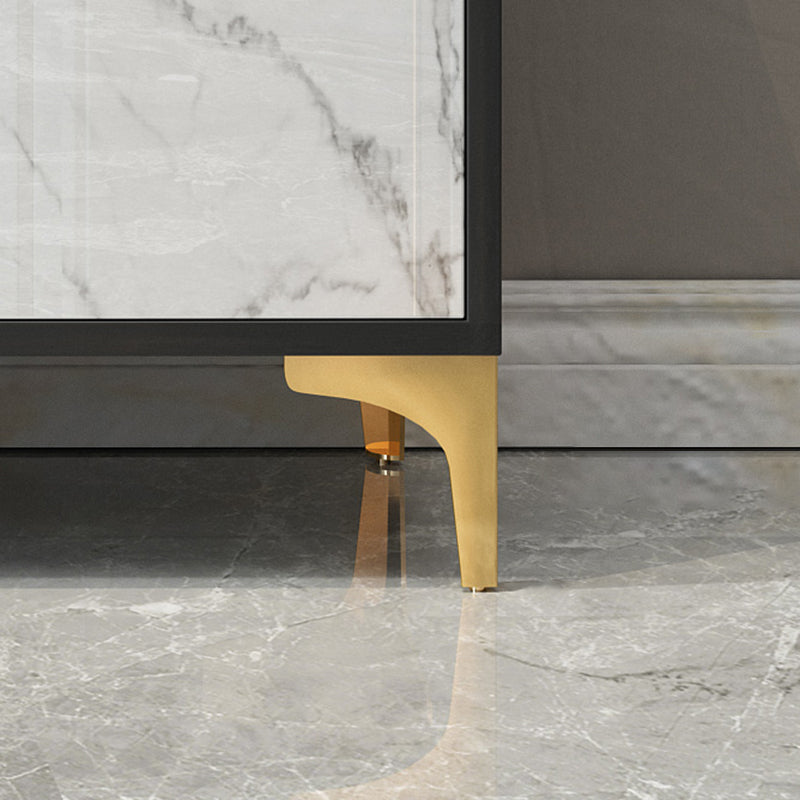 Glam Engineered Wood Sideboard Kitchen Dining Room Sideboard Clearhalo 'buffet_sideboard' 'Buffets & Sideboards' 'furn' 'furn_buffet_sideboard' 'Furniture' 'Kitchen & Dining Furniture' 5453872