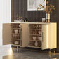 Glam Stone Sideboard Dining Kitchen Room Adjustable Shelves Sideboard Clearhalo 'buffet_sideboard' 'Buffets & Sideboards' 'furn' 'furn_buffet_sideboard' 'Furniture' 'Kitchen & Dining Furniture' 5453921