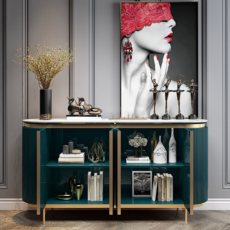 Artificial Stone Buffet Server 36-inch Height Kitchen Server for Dining Room Clearhalo 'buffet_sideboard' 'Buffets & Sideboards' 'furn' 'furn_buffet_sideboard' 'Furniture' 'Kitchen & Dining Furniture' 5454005