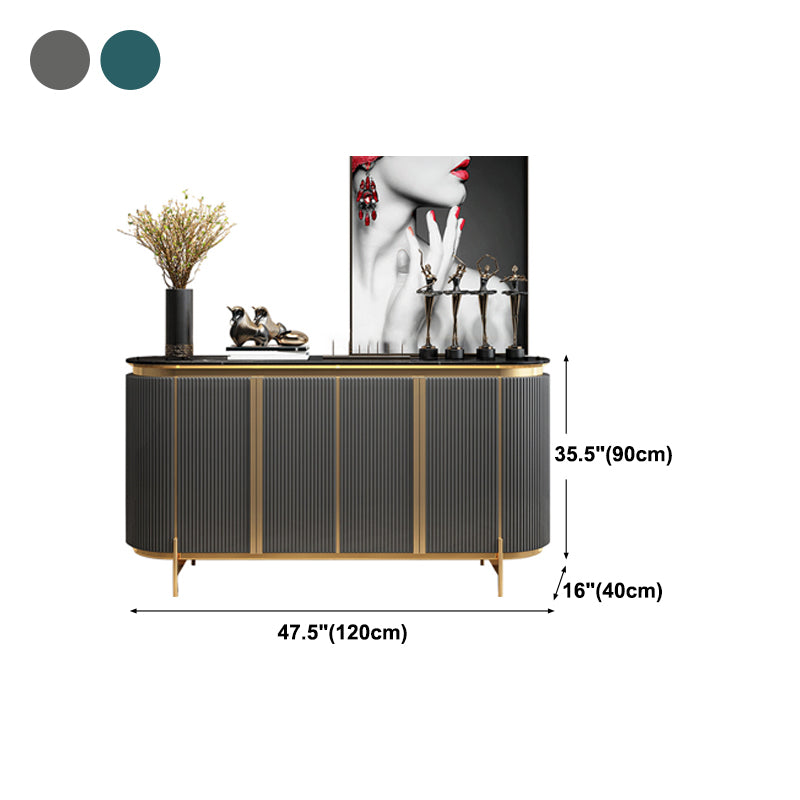 Artificial Stone Buffet Server 36-inch Height Kitchen Server for Dining Room Clearhalo 'buffet_sideboard' 'Buffets & Sideboards' 'furn' 'furn_buffet_sideboard' 'Furniture' 'Kitchen & Dining Furniture' 5454010