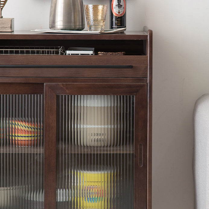 Modern Wood 36"H Sideboard Buffet Door Dining Room Buffet Server with Sliding Doors Clearhalo 'buffet_sideboard' 'Buffets & Sideboards' 'furn' 'furn_buffet_sideboard' 'Furniture' 'Kitchen & Dining Furniture' 5454037