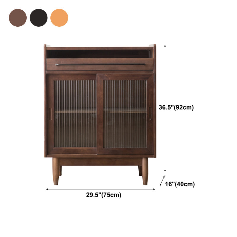 Modern Wood 36"H Sideboard Buffet Door Dining Room Buffet Server with Sliding Doors Clearhalo 'buffet_sideboard' 'Buffets & Sideboards' 'furn' 'furn_buffet_sideboard' 'Furniture' 'Kitchen & Dining Furniture' 5454040