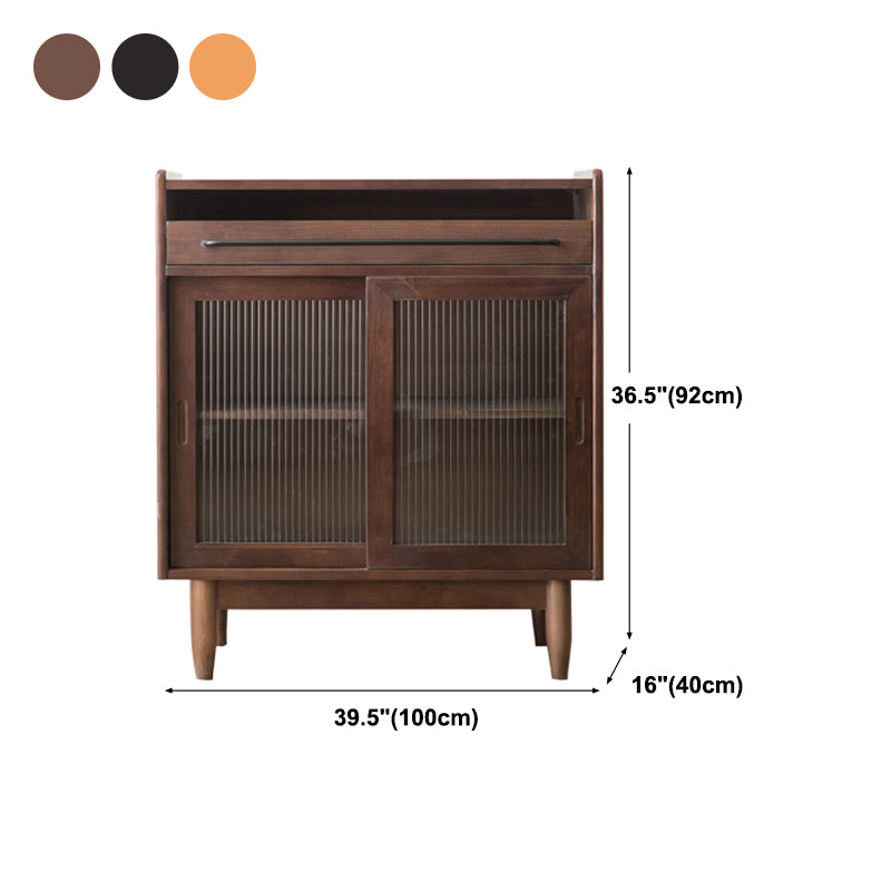 Modern Wood 36"H Sideboard Buffet Door Dining Room Buffet Server with Sliding Doors Clearhalo 'buffet_sideboard' 'Buffets & Sideboards' 'furn' 'furn_buffet_sideboard' 'Furniture' 'Kitchen & Dining Furniture' 5454041
