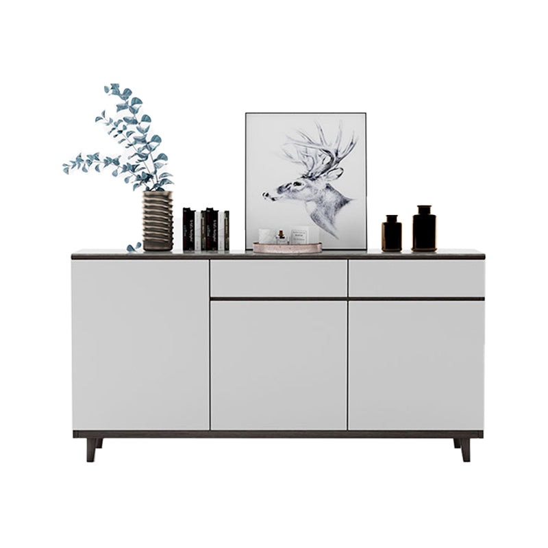 Modern Engineered Wood 33.4"H Sideboard Buffet 2-Drawer Dining Room Buffet Server Clearhalo 'buffet_sideboard' 'Buffets & Sideboards' 'furn' 'furn_buffet_sideboard' 'Furniture' 'Kitchen & Dining Furniture' 5454055